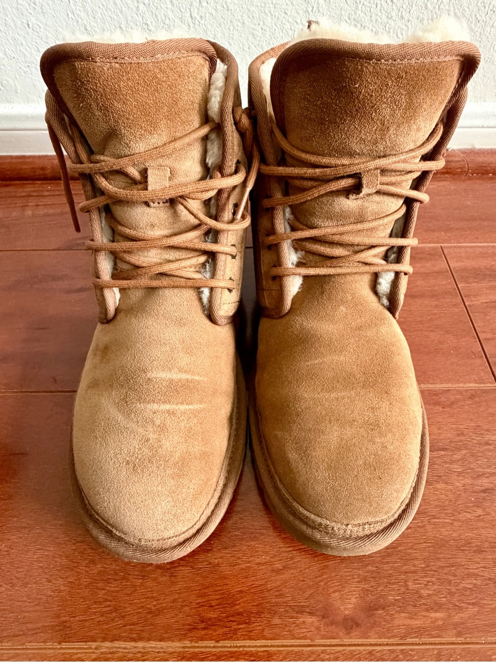 UGG Men's Harkley Chestnut Suede Lace Up Boots Size 9
